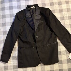 Classic Black Boy’s Blazer - Two-Button Jacket